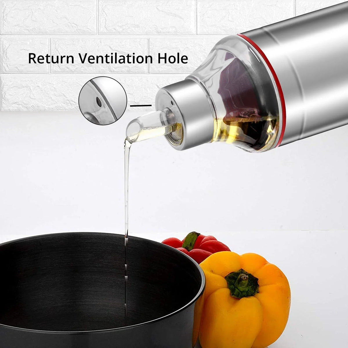 Stainless Steel OIL DISPENSER Set 1000 ML (BUY 1 GET 1 FREE)