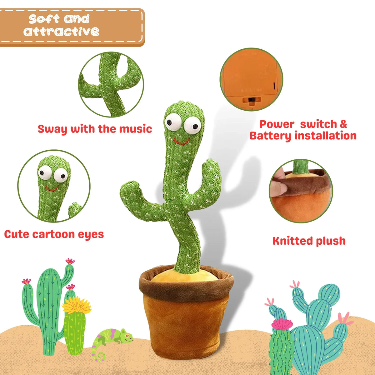 Dancing & Talking Cactus Toy