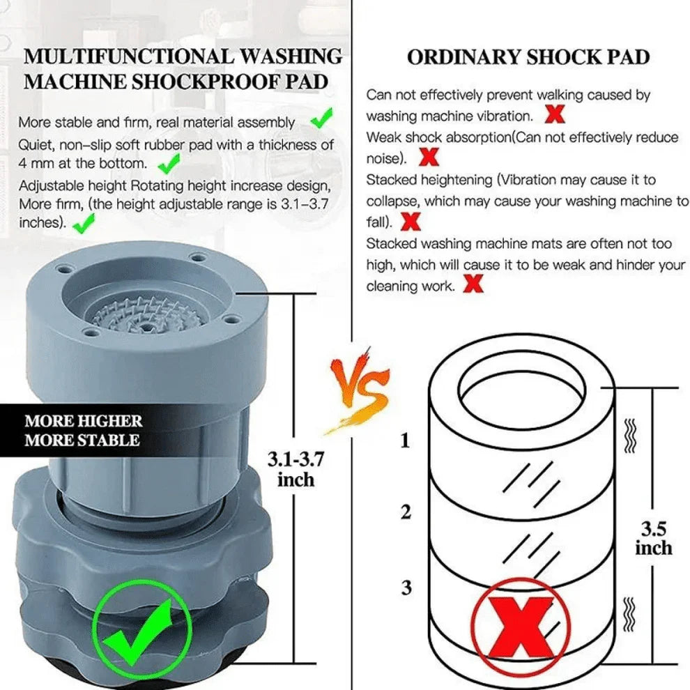 Height Adjustable Washing Machine Stand (Pack Of 4).