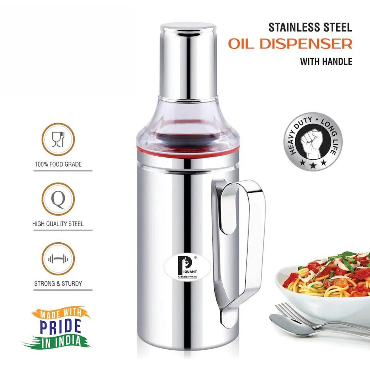 Stainless Steel OIL DISPENSER Set 1000 ML (BUY 1 GET 1 FREE)