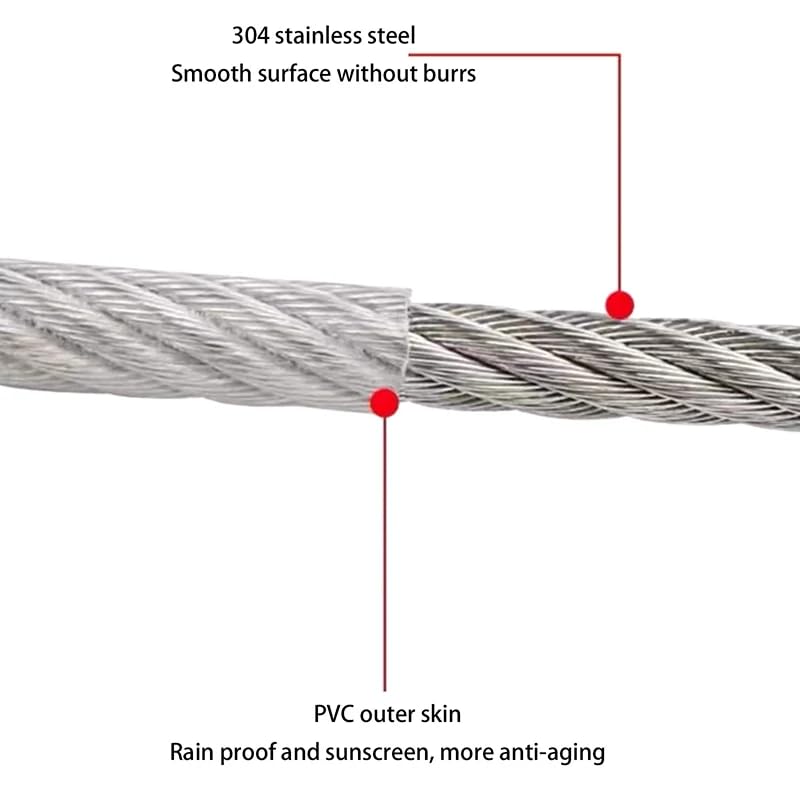 Heavy-Duty Stainless Steel Clothesline with Carabiner Hooks (BUY 1 GET 1 FREE)