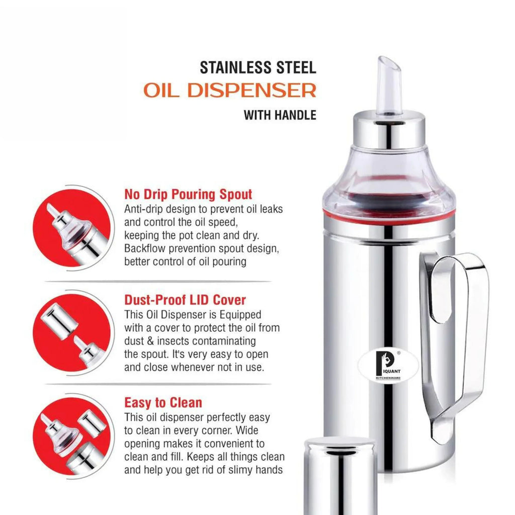 Stainless Steel OIL DISPENSER Set 1000 ML (BUY 1 GET 1 FREE)