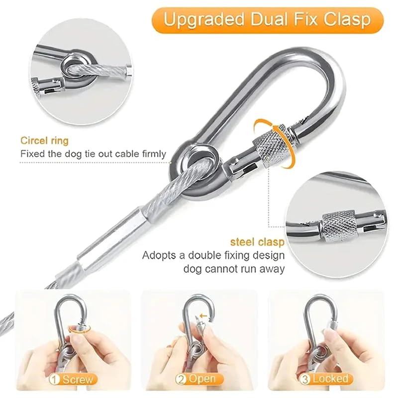 Heavy-Duty Stainless Steel Clothesline with Carabiner Hooks (BUY 1 GET 1 FREE)