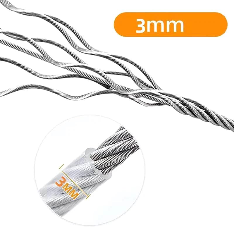 Heavy-Duty Stainless Steel Clothesline with Carabiner Hooks (BUY 1 GET 1 FREE)