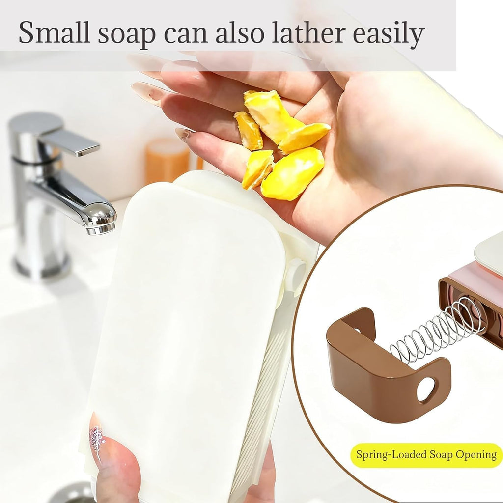 2 in 1 Cloth Washing Brush Foaming Soap Box with Roller Scrub