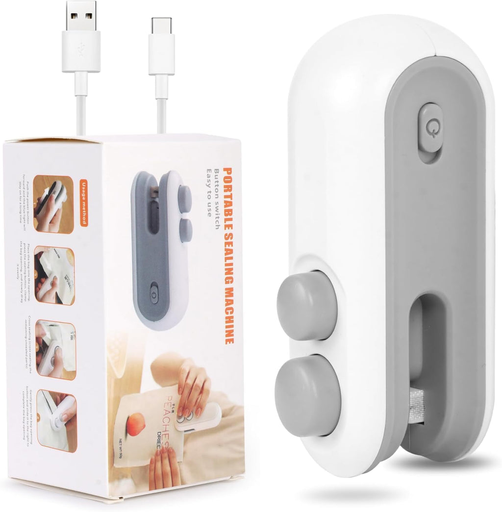 Portable 2 in 1 USB Rechargeable Magnetic Sealer.