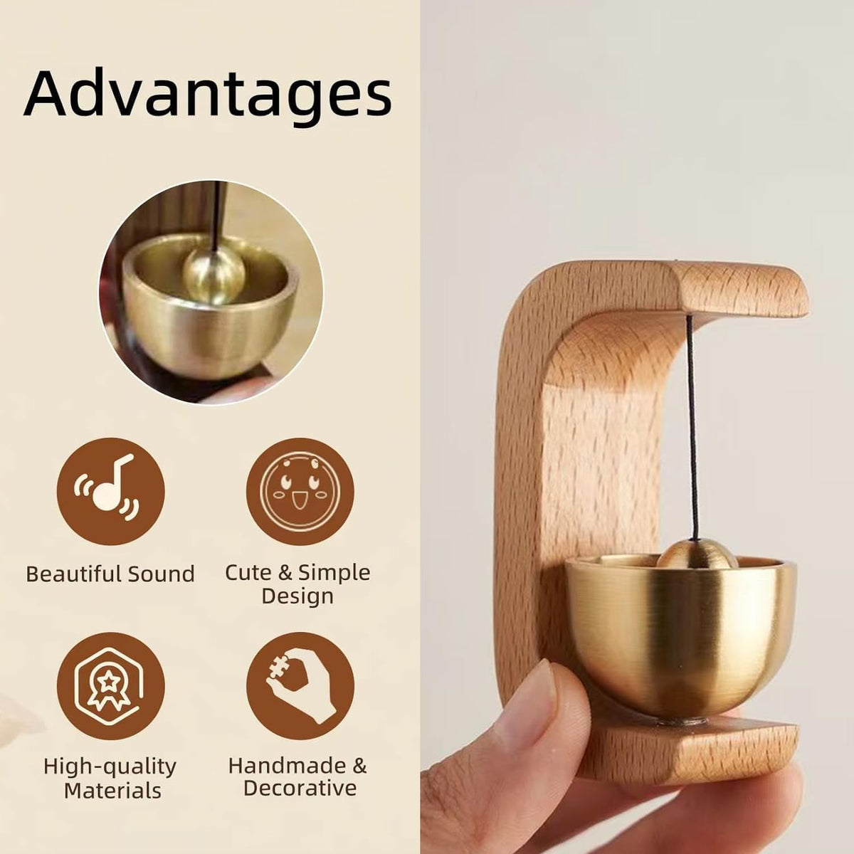 Wooden Magnetic Door Bell