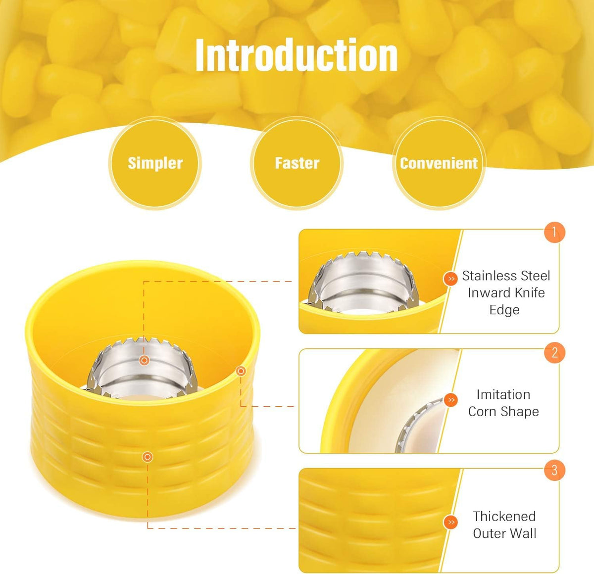 Stainless Steel Corn Cutter (Buy 1 Get 1 Free)