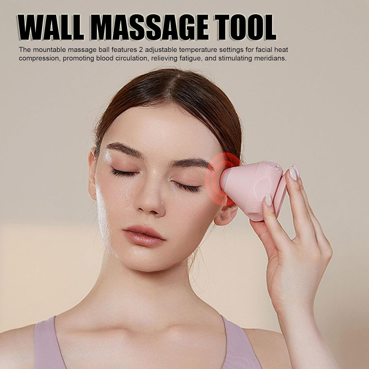Trigger point self-massage ball with suction cup