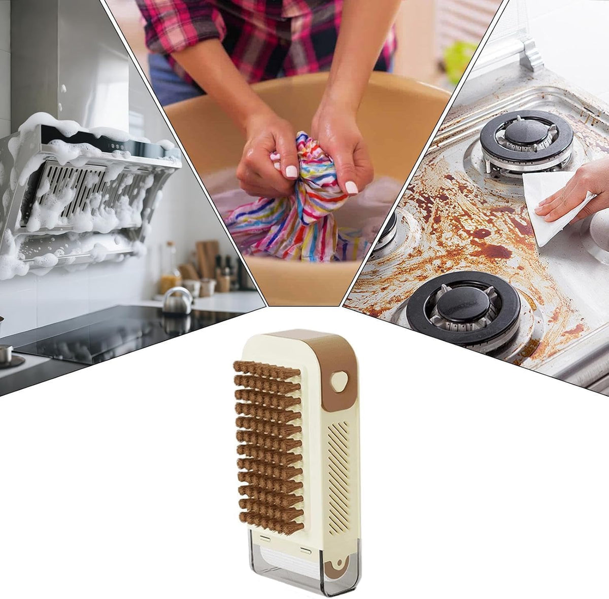 2 in 1 Cloth Washing Brush Foaming Soap Box with Roller Scrub