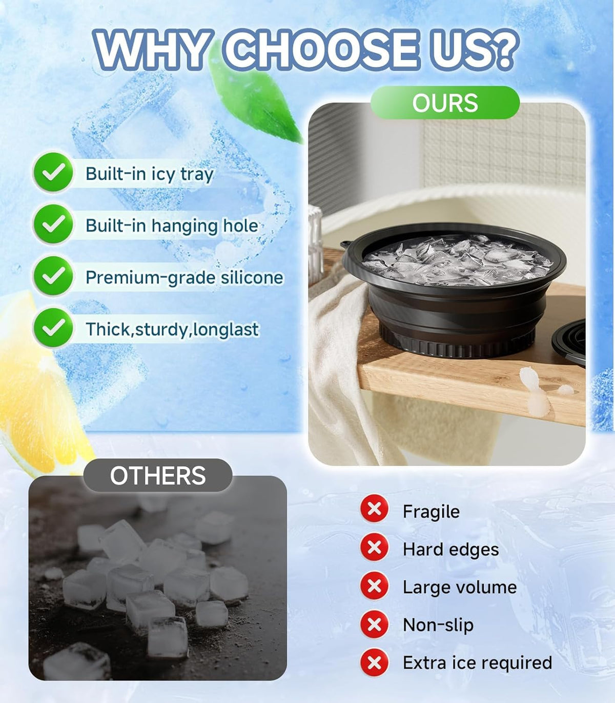 Collapsible Silicone Facial Ice Bowl..
