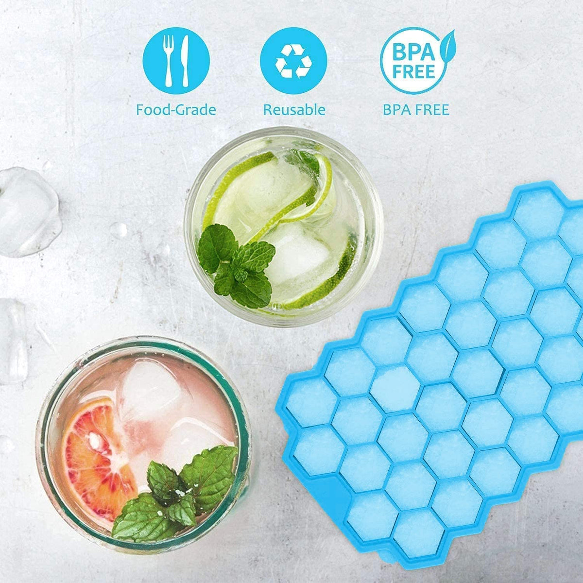 Honeycomb Ice Cube Tray (Pack of 3).