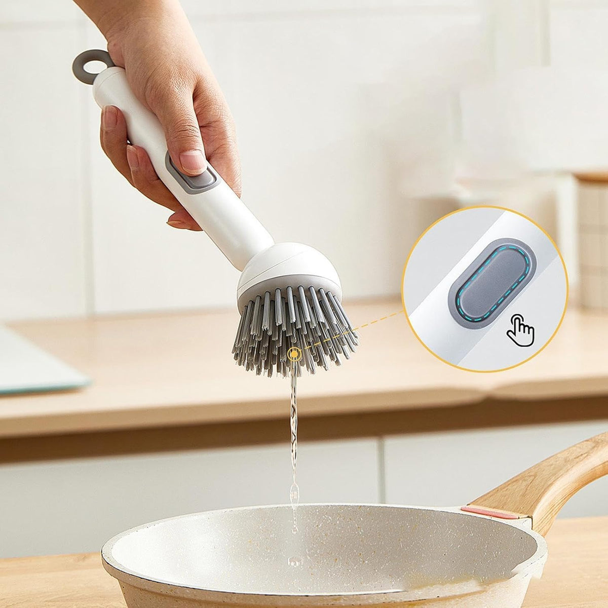 Rotating Dispenser Cleaning Brush