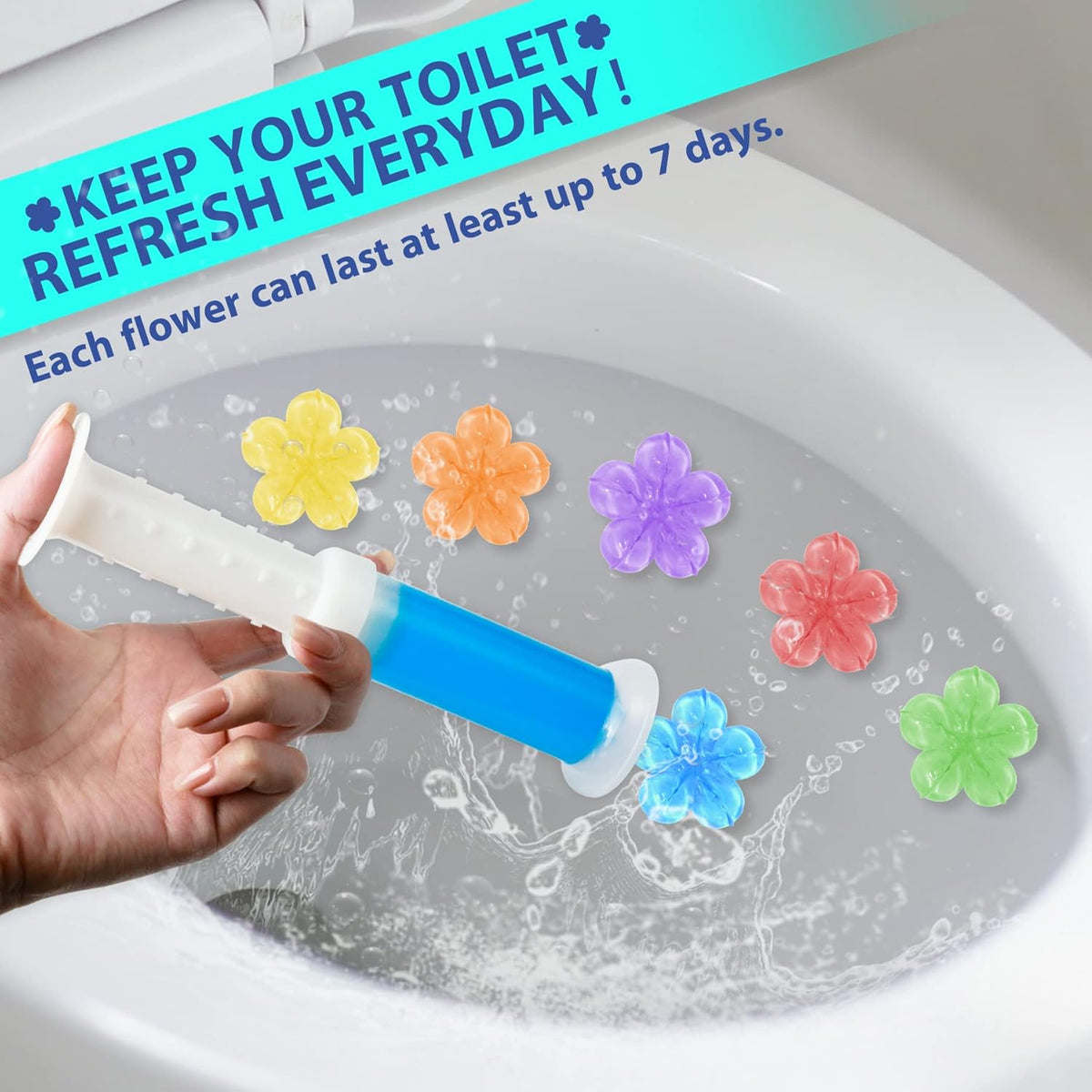 AquaBloom Toilet Gel Stamps (Get FREE Toilet Seat Lifter on Every Order).