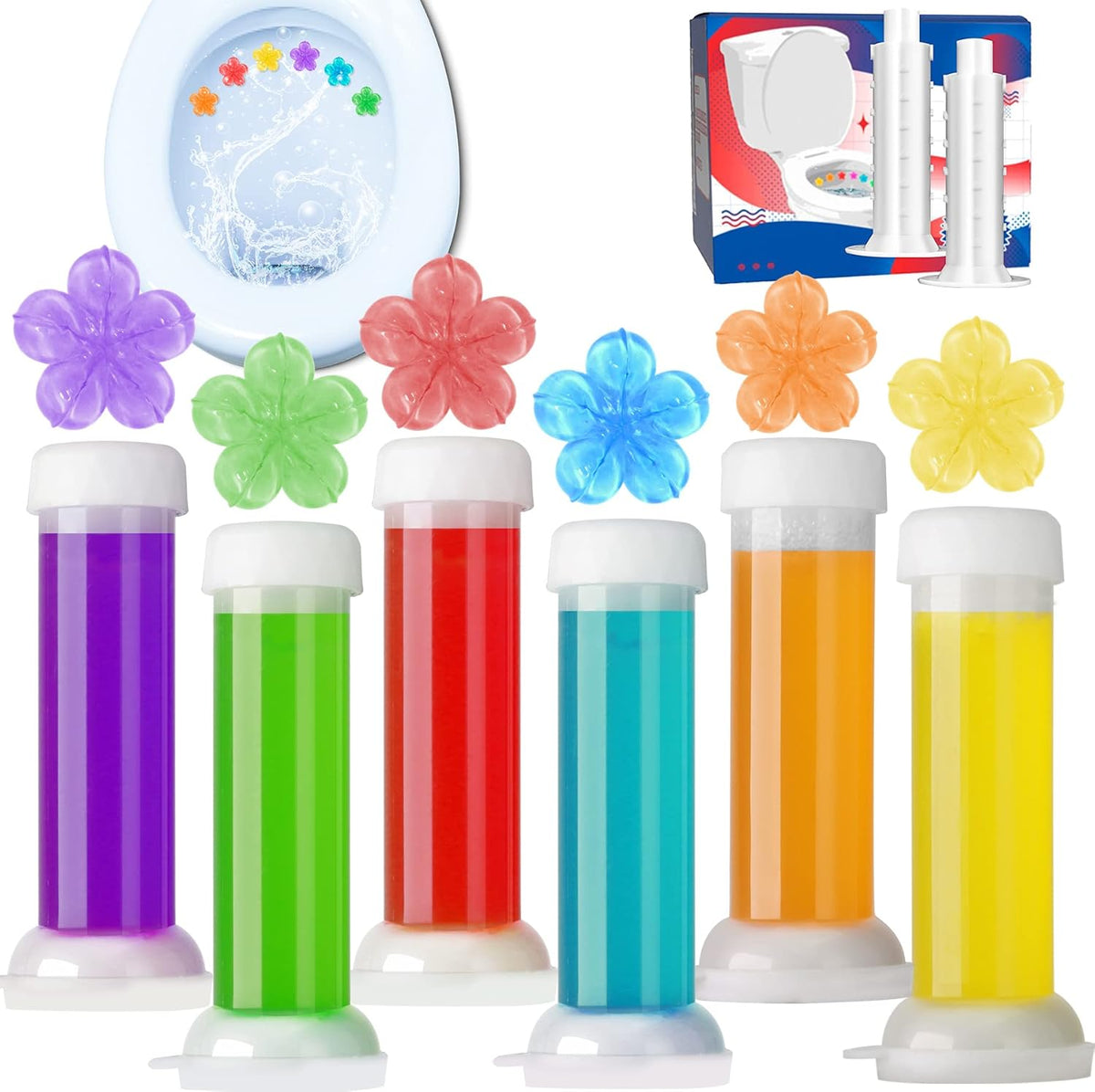 AquaBloom Toilet Gel Stamps (Get FREE Toilet Seat Lifter on Every Order).