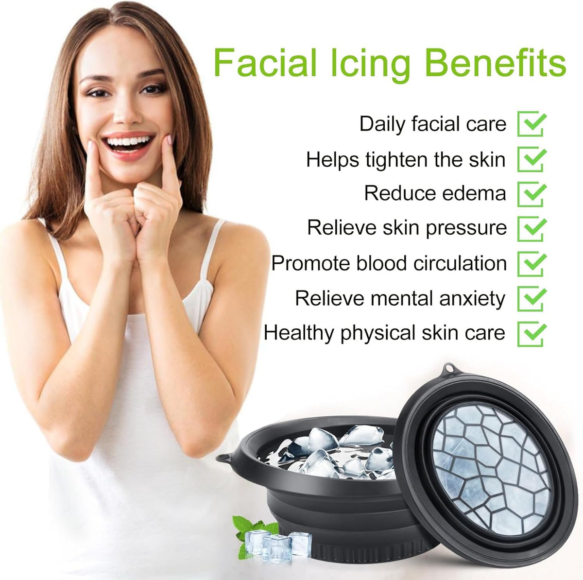 Collapsible Silicone Facial Ice Bowl