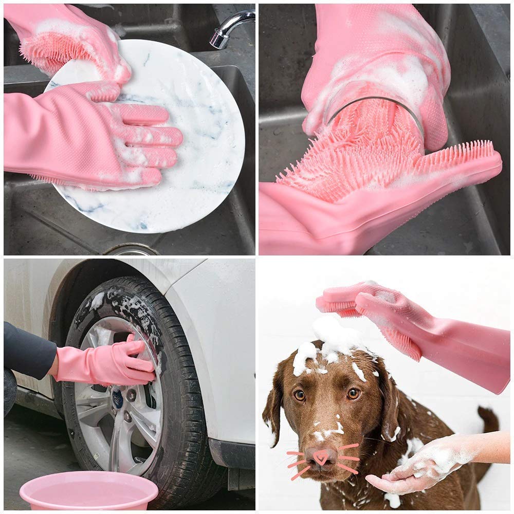 Silicone Reusable Gloves (Buy 1 Pair & Get 1 Pair Free)