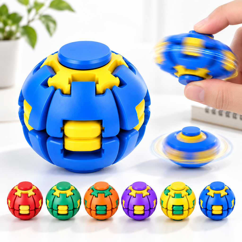 SpinSphere Press-to-Spin Stress Ball (Buy 1 Get 1 Free)