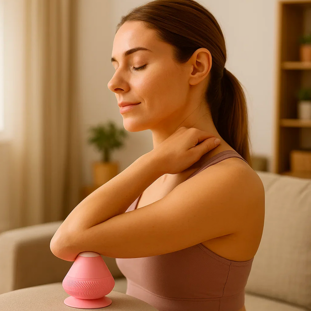 Trigger point self-massage ball with suction cup