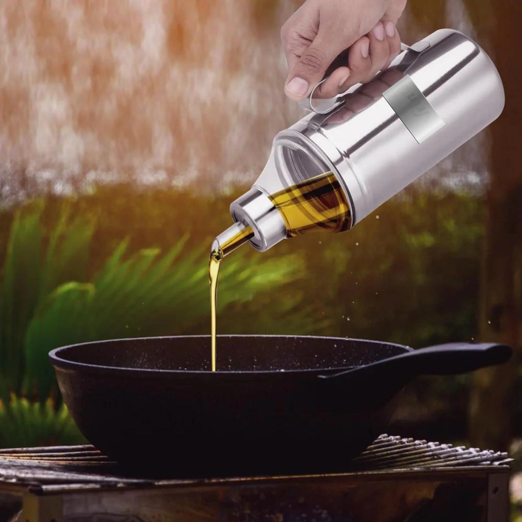 Stainless Steel OIL DISPENSER Set 1000 ML (BUY 1 GET 1 FREE)