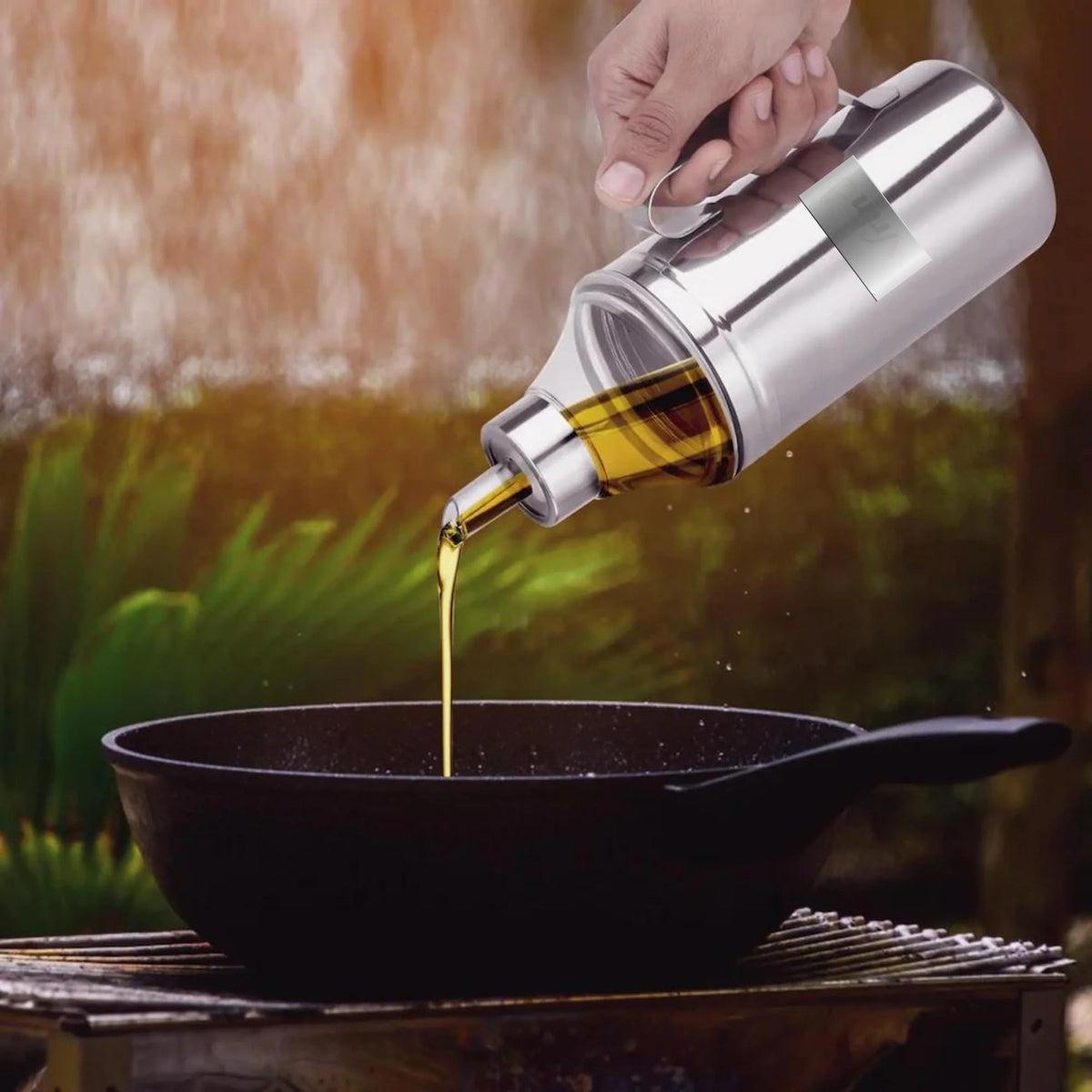 Stainless Steel OIL DISPENSER Set 1000 ML (BUY 1 GET 1 FREE)
