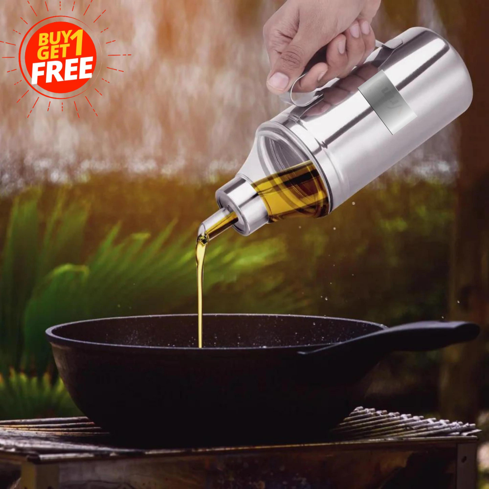 Stainless Steel OIL DISPENSER Set 1000 ML (BUY 1 GET 1 FREE)
